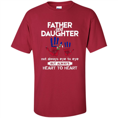 Father And Daughter Father's Day T-shirt Heart To Heart Cardinal
