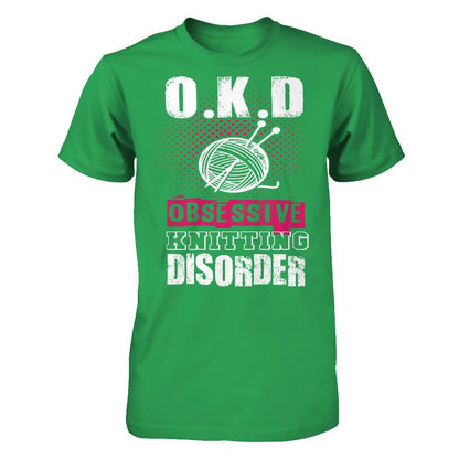OKD - Obsessive Knitting Disorder Next Level - Unisex Fitted Tee Kelly Green