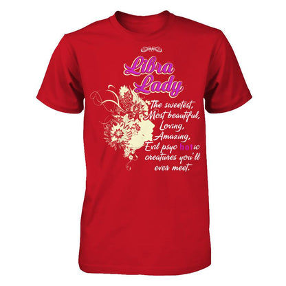 Libra Lady - The Sweetest, Most Beautiful, Loving, Amazing Gildan - Short Sleeve Tee Red
