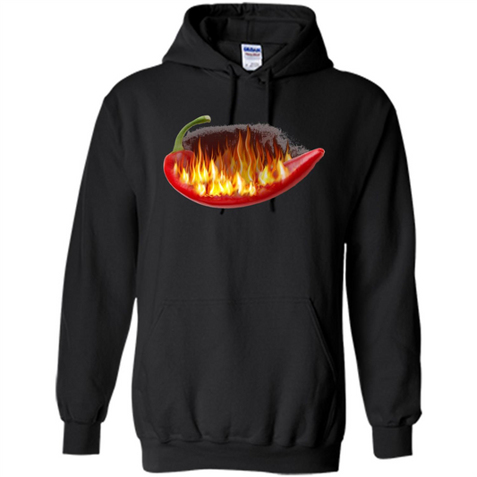 Hot Pepper On Fire T-shirt Black
