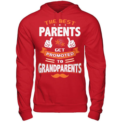 The best Parents get promoted to Grandparents Gildan - Pullover Hoodie Red