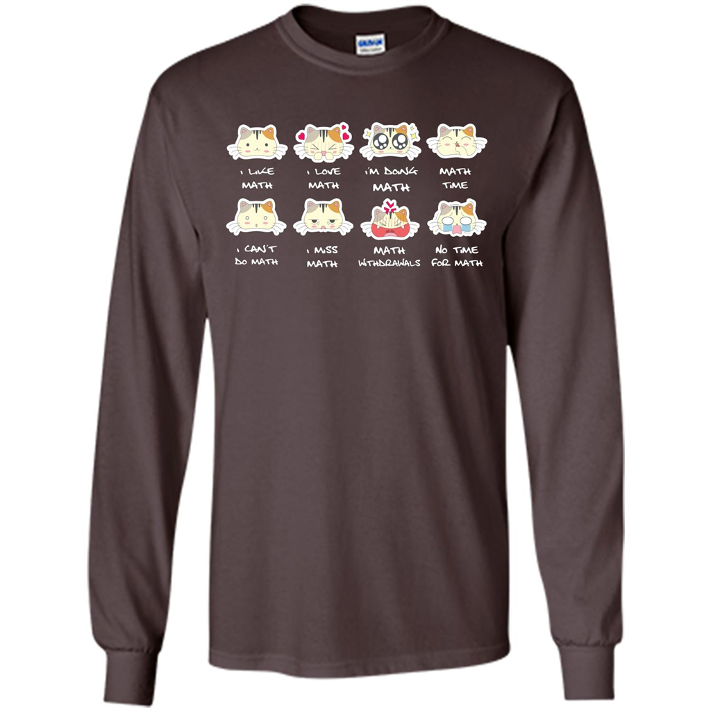 I Love Math T-shirt Cat Emotion Dark Chocolate