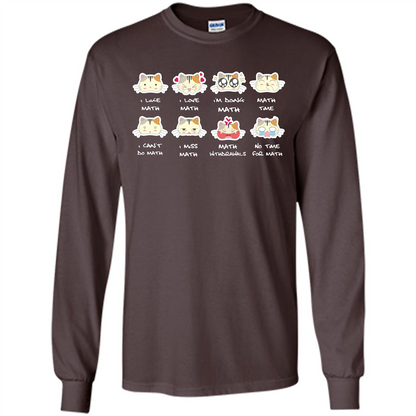 I Love Math T-shirt Cat Emotion Dark Chocolate