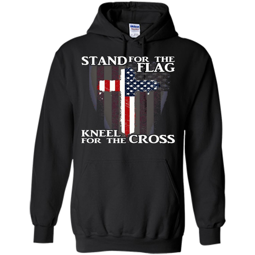 Stand For The Flag Kneel For The Cross T-Shirt Black