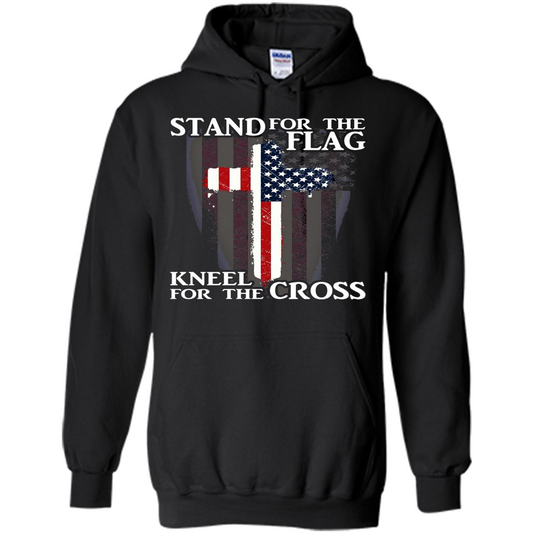 Stand For The Flag Kneel For The Cross T-Shirt Black
