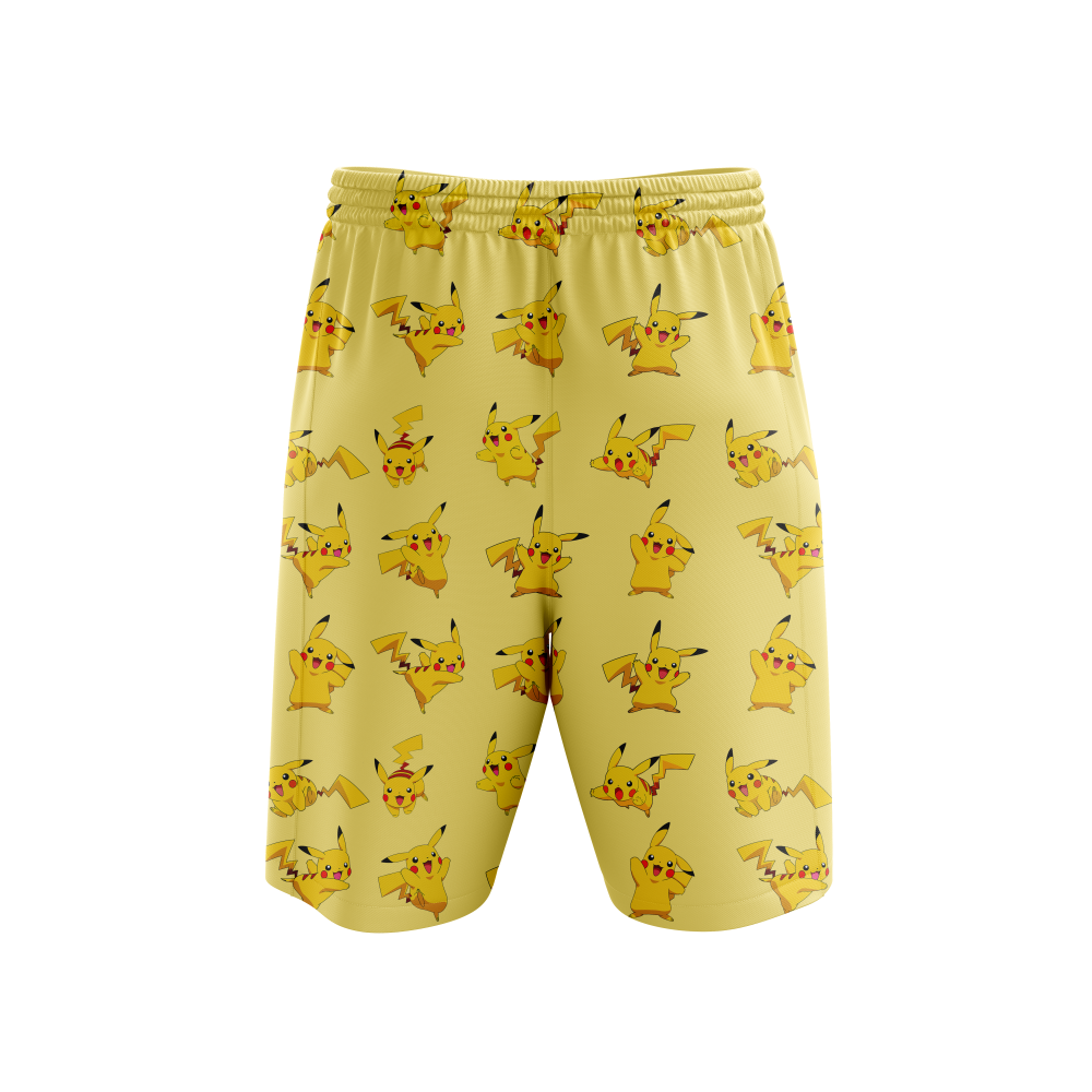 Pokemon Go Pikachu Seamless Pattern Beach Short