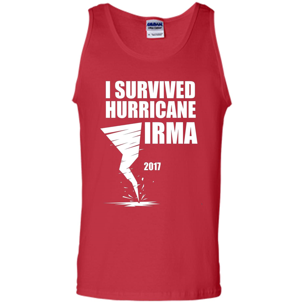 I Survived Hurricane Irma Graphic T-shirt Red