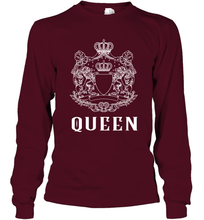 Queen Shirt Long Sleeve T-Shirt Long Sleeve T-Shirt Maroon
