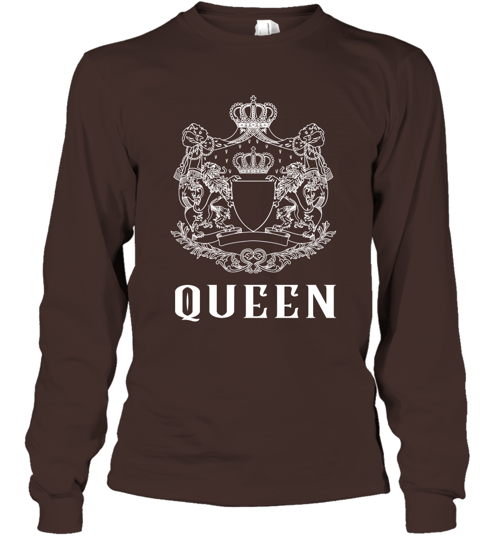 Queen Shirt Long Sleeve T-Shirt Long Sleeve T-Shirt Dark Chocolate