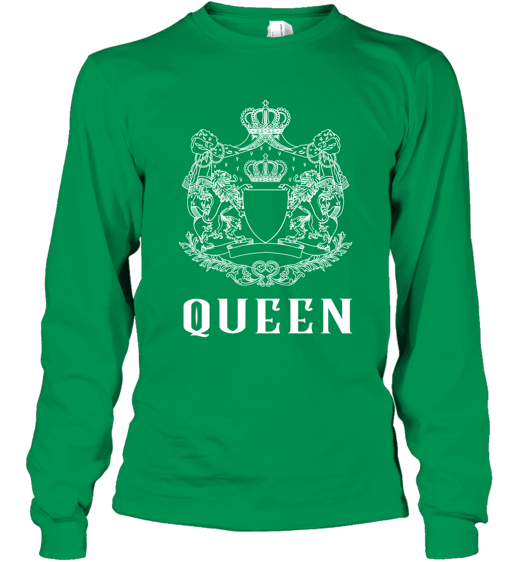 Queen Shirt Long Sleeve T-Shirt Long Sleeve T-Shirt Irish Green