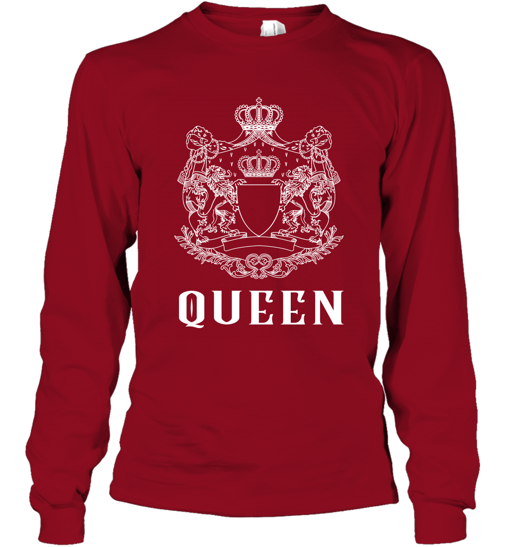 Queen Shirt Long Sleeve T-Shirt Long Sleeve T-Shirt Cardinal Red