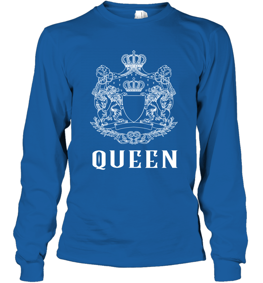 Queen Shirt Long Sleeve T-Shirt Long Sleeve T-Shirt Royal