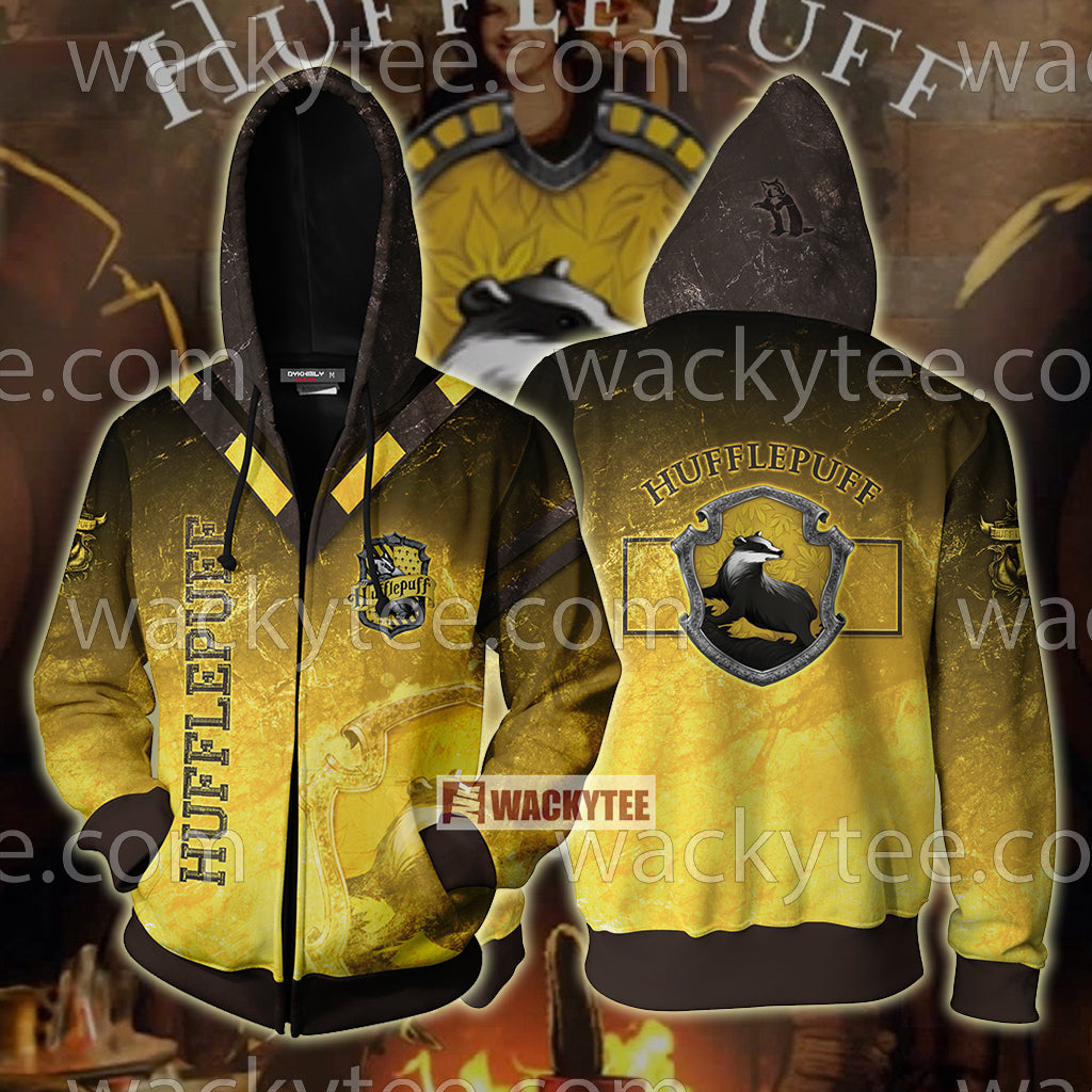 Hufflepuff My Honor Is My Loyalty Unisex Zip Up Hoodie 4XL