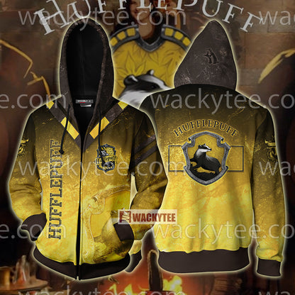 Hufflepuff My Honor Is My Loyalty Unisex Zip Up Hoodie 4XL