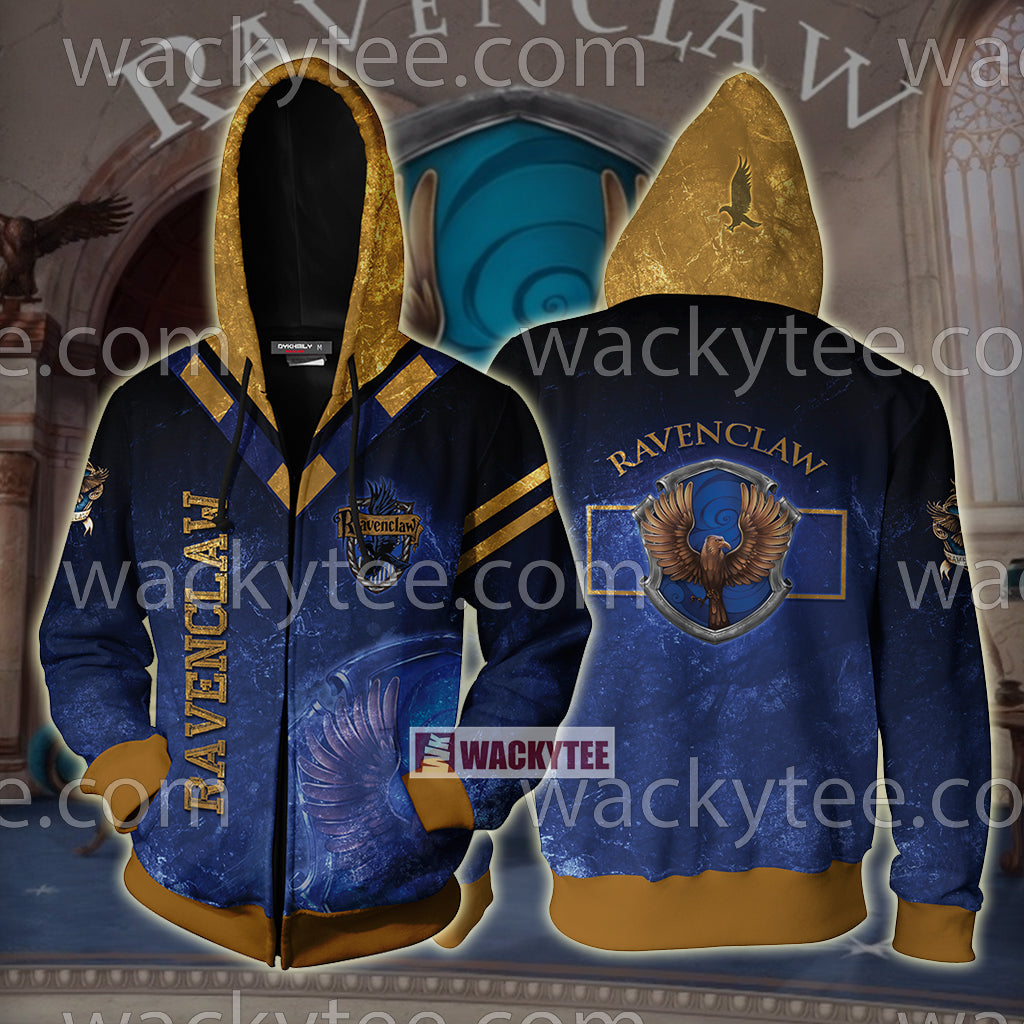 Ravenclaw The Doors Of Wisdom Are Never Shut Zip Up Hoodie 4XL
