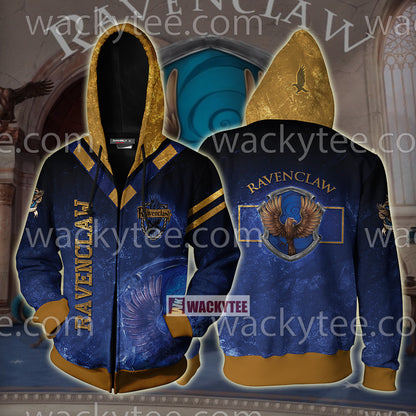 Ravenclaw The Doors Of Wisdom Are Never Shut Zip Up Hoodie 4XL