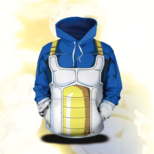 Dragon Ball Z Blue Super Saiyan Vegeta Cosplay 3D Hoodie