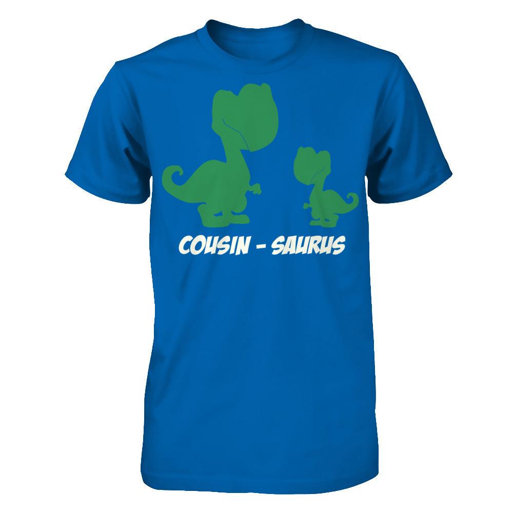 Dino Family T-shirt Cousin-Saurus Gildan - Short Sleeve Tee Royal