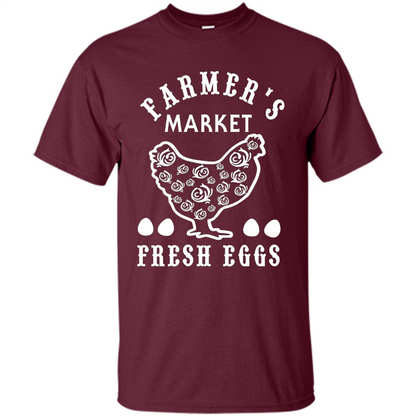 Famer's Market Fresh Eggs T-shirt Maroon