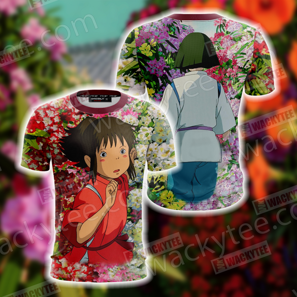 Spirited Away Haku and Chihiro Graphic T Shirt
