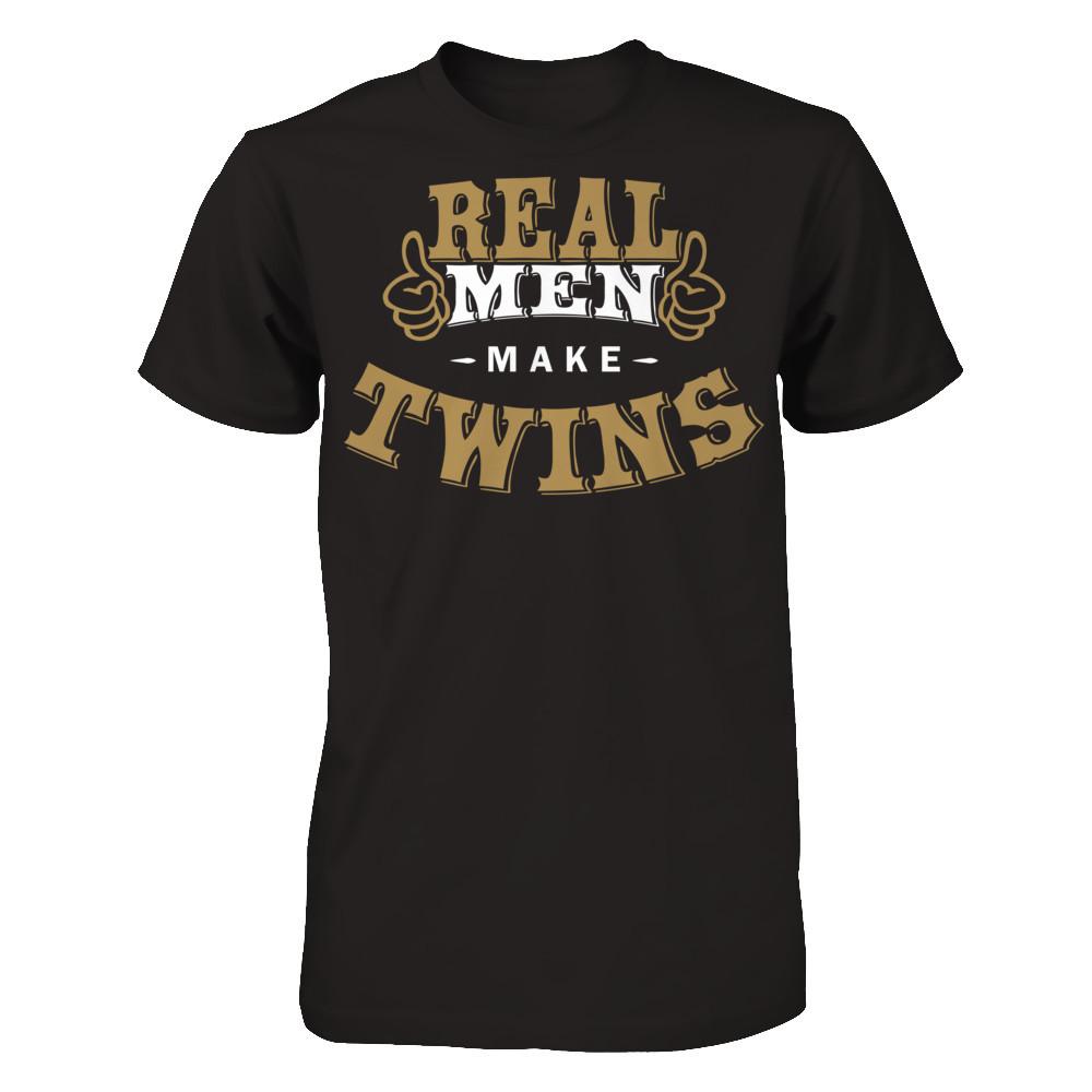 Real Men Make Twins T-shirt Gildan - Short Sleeve Tee Black