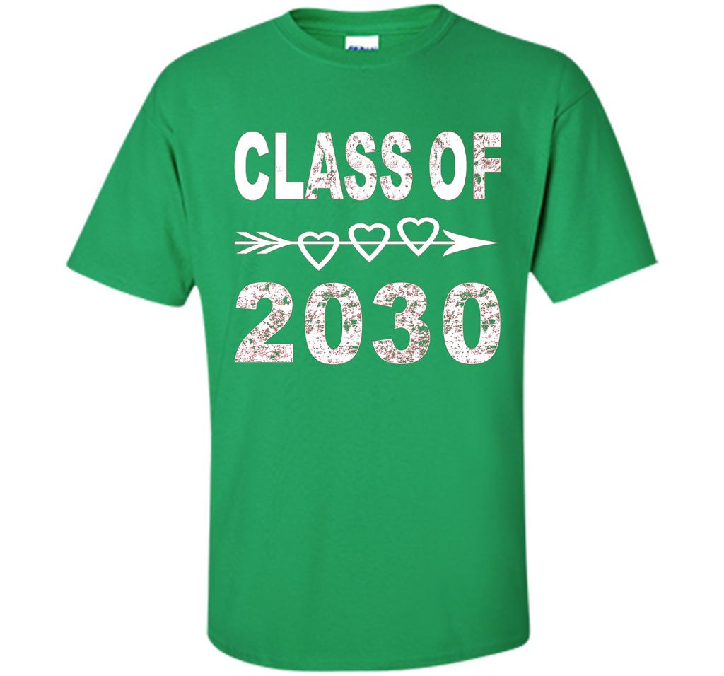 Kindergarten T-shirt Class Of 2030 Kindergarten Style T-shirt Irish Green