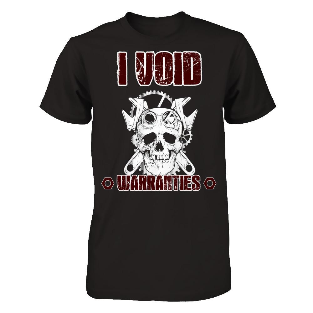 Mechanic - I Void Warranties T-shirt Gildan - Short Sleeve Tee Black