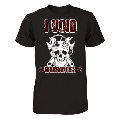 Mechanic - I Void Warranties T-shirt Gildan - Short Sleeve Tee Black