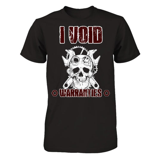 Mechanic - I Void Warranties T-shirt Gildan - Short Sleeve Tee Black