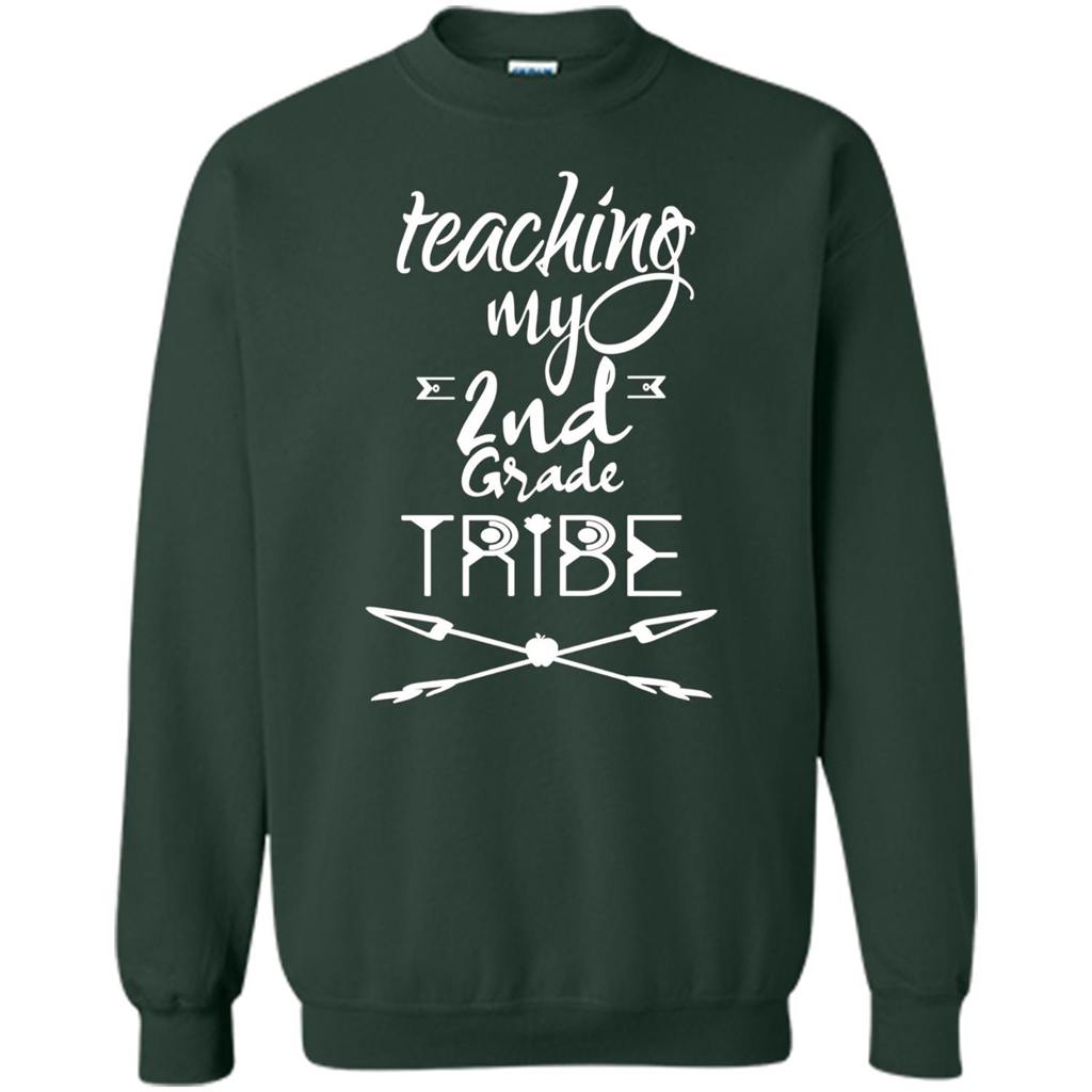 Back To School T-shirt Teaching My Second Grade Tribe Forest Green