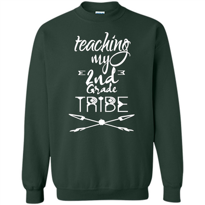 Back To School T-shirt Teaching My Second Grade Tribe Forest Green