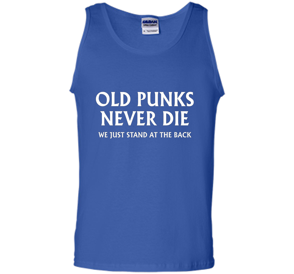 Old Punks Never Die We Just Stand At The Back T-shirt Royal