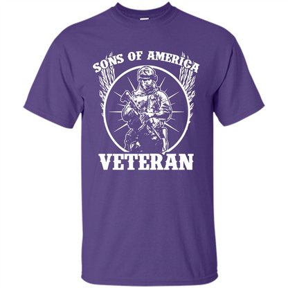 Military T-shirt Sons Of America Veteran Purple
