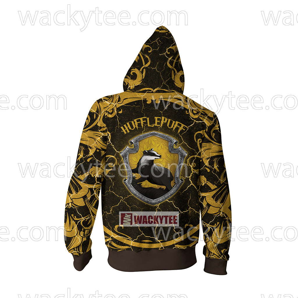 Hogwarts Loyal Like A Hufflepuff Harry Potter New Zip Up Hoodie