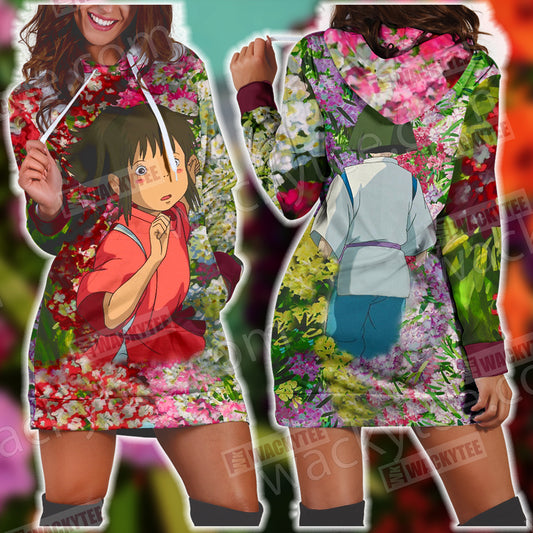 Spirited Away Ogino Chihiro And Haku 3D Hoodie Dress