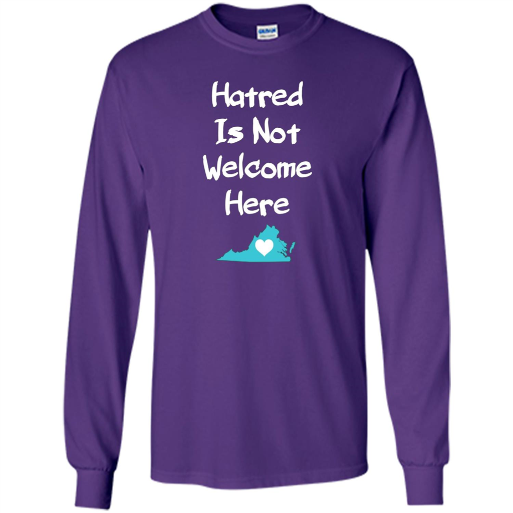 Hatred Is Not Welcome Here T-shirt Purple