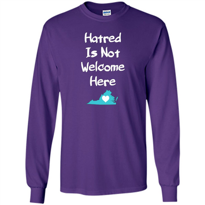 Hatred Is Not Welcome Here T-shirt Purple