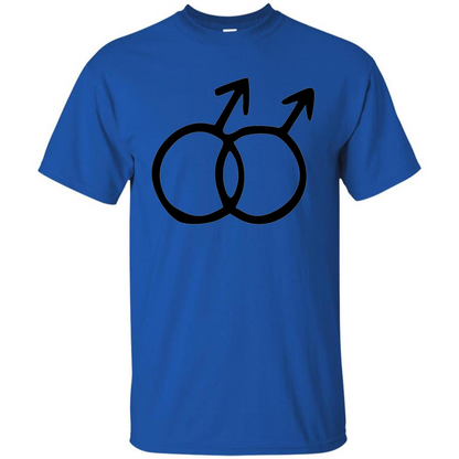 Gay Pride Male Sign T-shirt Simple LGBT Ally Bear Otter T-shirt Royal