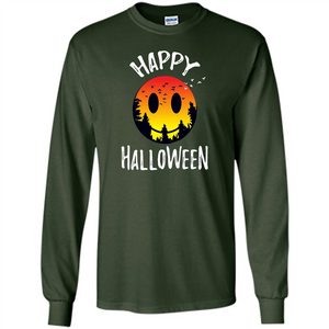Cute Halloween T-shirt Spooky Camp Happy Face Emoji T-shirt