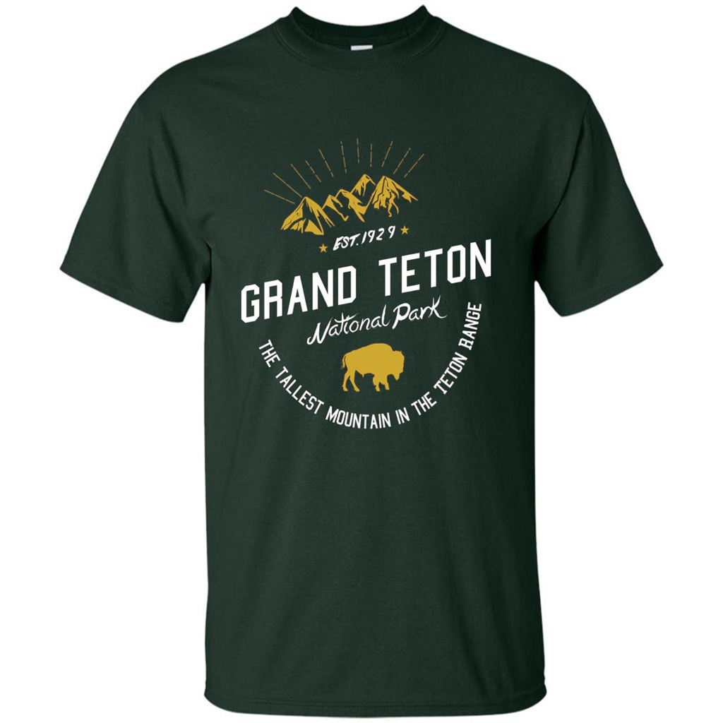 Grand Teton National Park T-shirt Forest Green