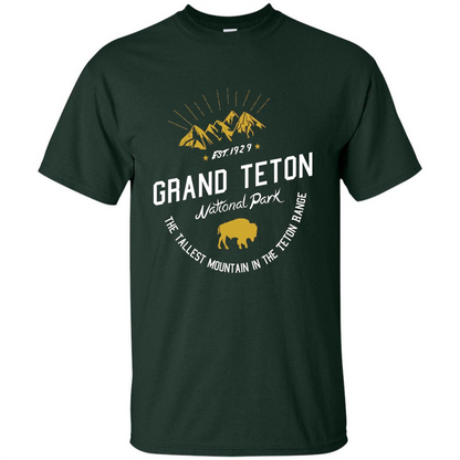 Grand Teton National Park T-shirt Forest Green
