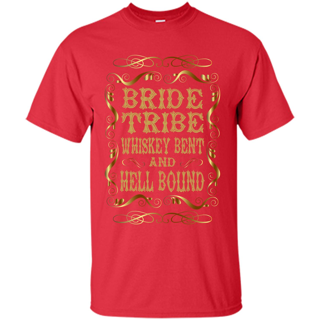 Bride Tribe Whiskey Bent and Hell Bound T-shirt Red