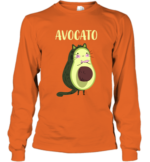Avocato Avocado Cat Kitten Shirt Long Sleeve T-Shirt