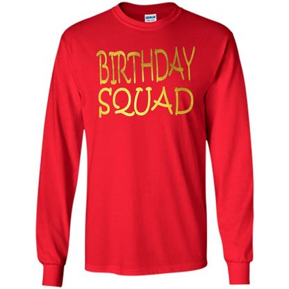 Birthday Squad T-shirt Red