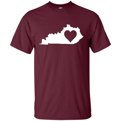 Kentucky Love T-Shirt Kentucky State T-shirt Maroon