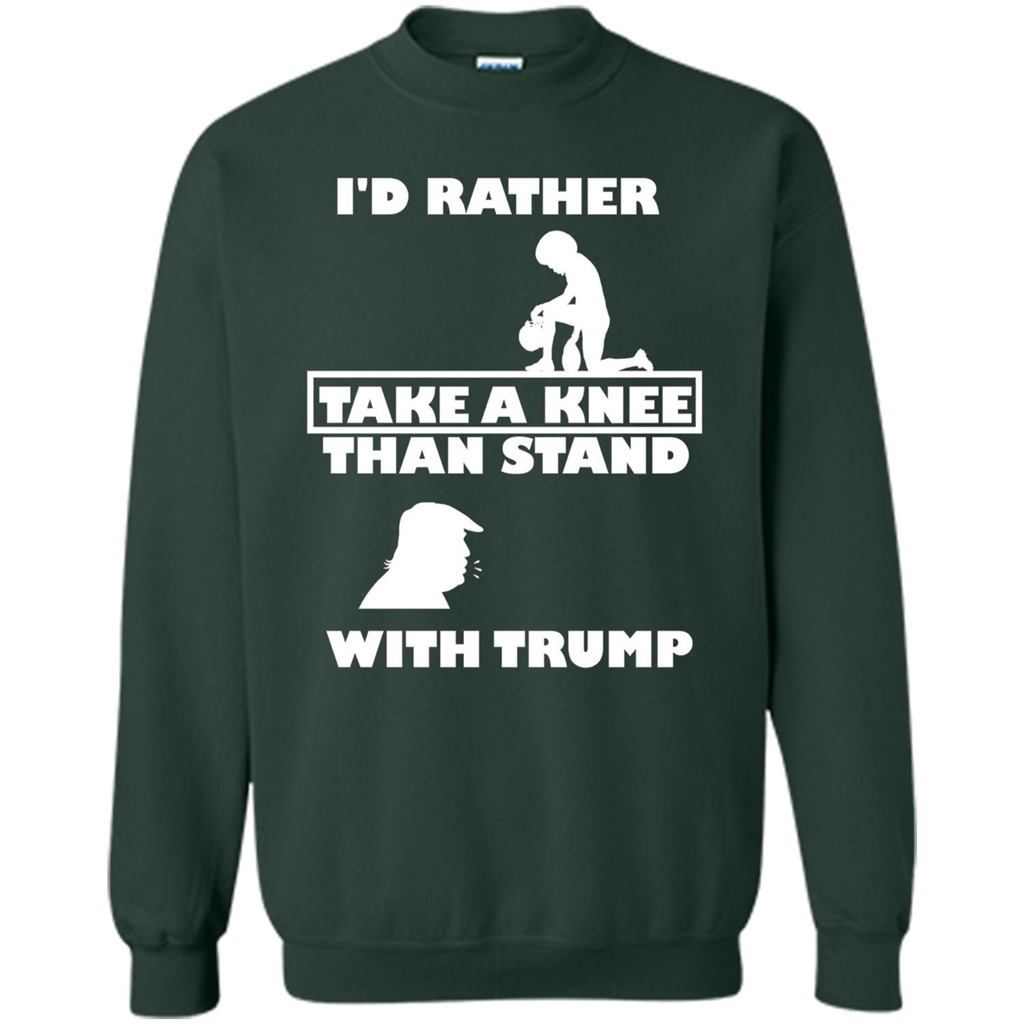 American T-shirt I'd Rather Take A Knee T-shirt Forest Green