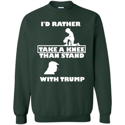 American T-shirt I'd Rather Take A Knee T-shirt Forest Green