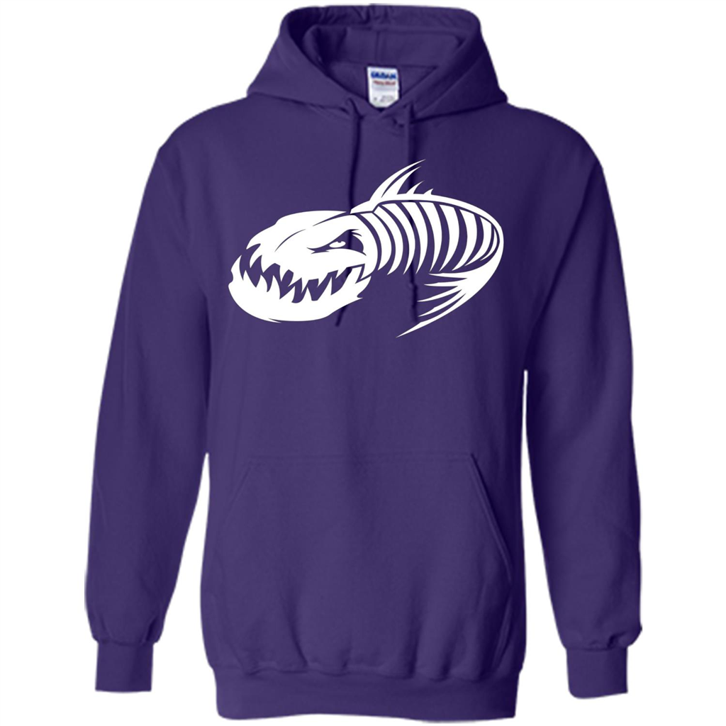 Fisherman Gift T-shirt Badass Fish Bone Skeleton Purple