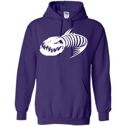Fisherman Gift T-shirt Badass Fish Bone Skeleton Purple