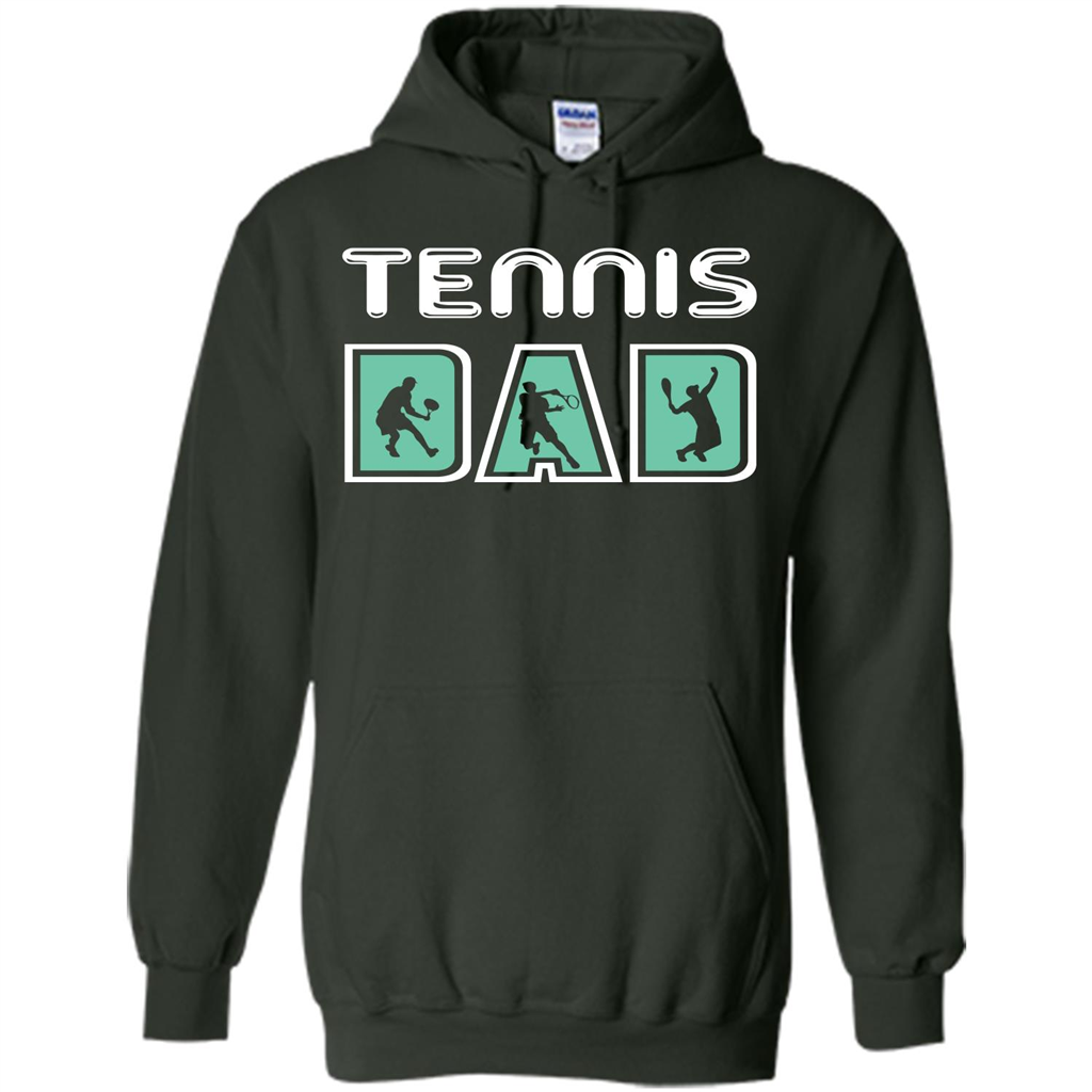 Tennis Lover T-shirt Tennis Dad Forest Green